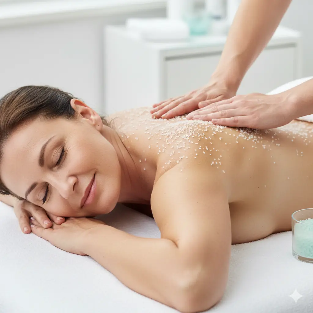 Exfoliación escapular con sales marinas a domicilio en el Valle del Tiétar