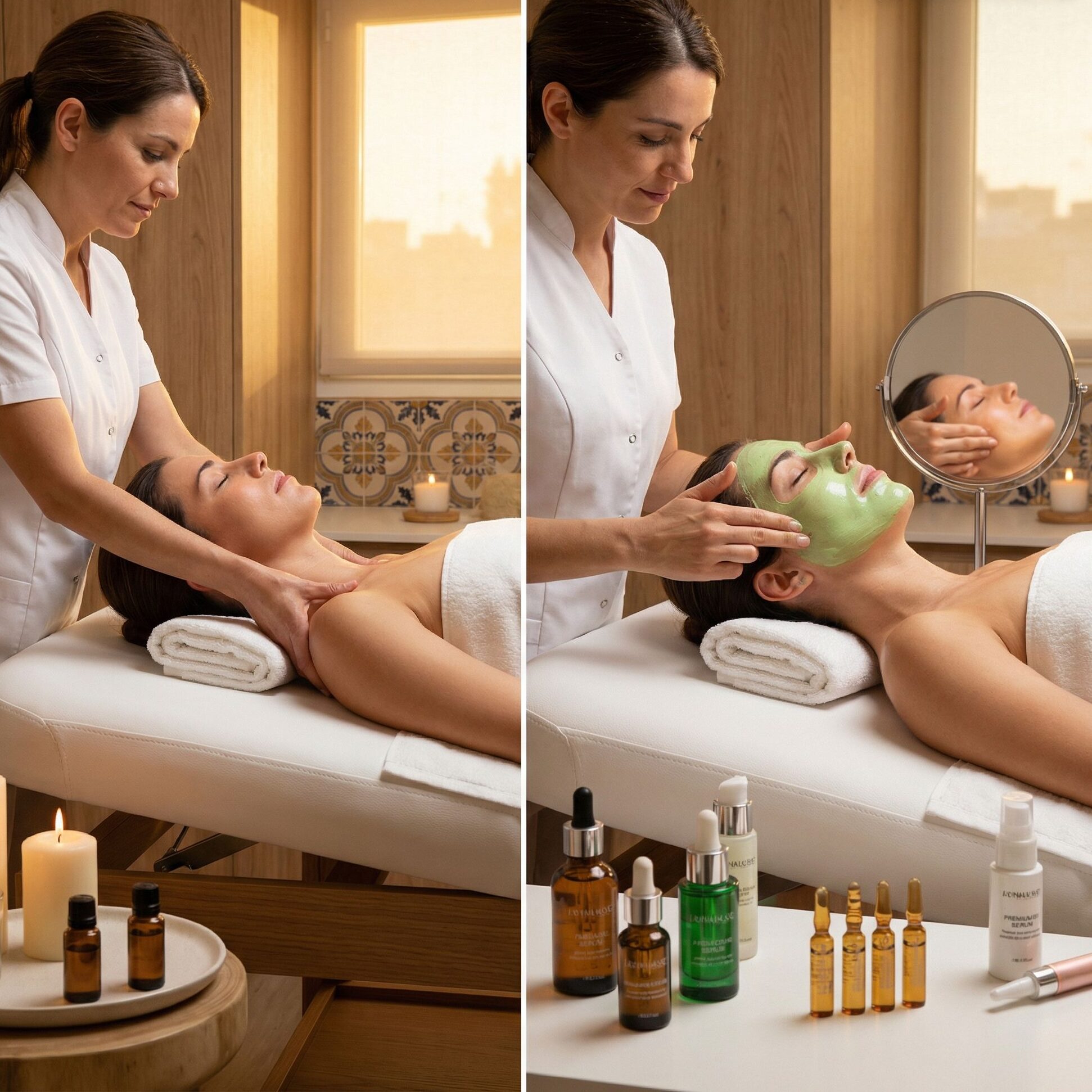 Masaje relajante + facial Talavera misma camilla domicilio split